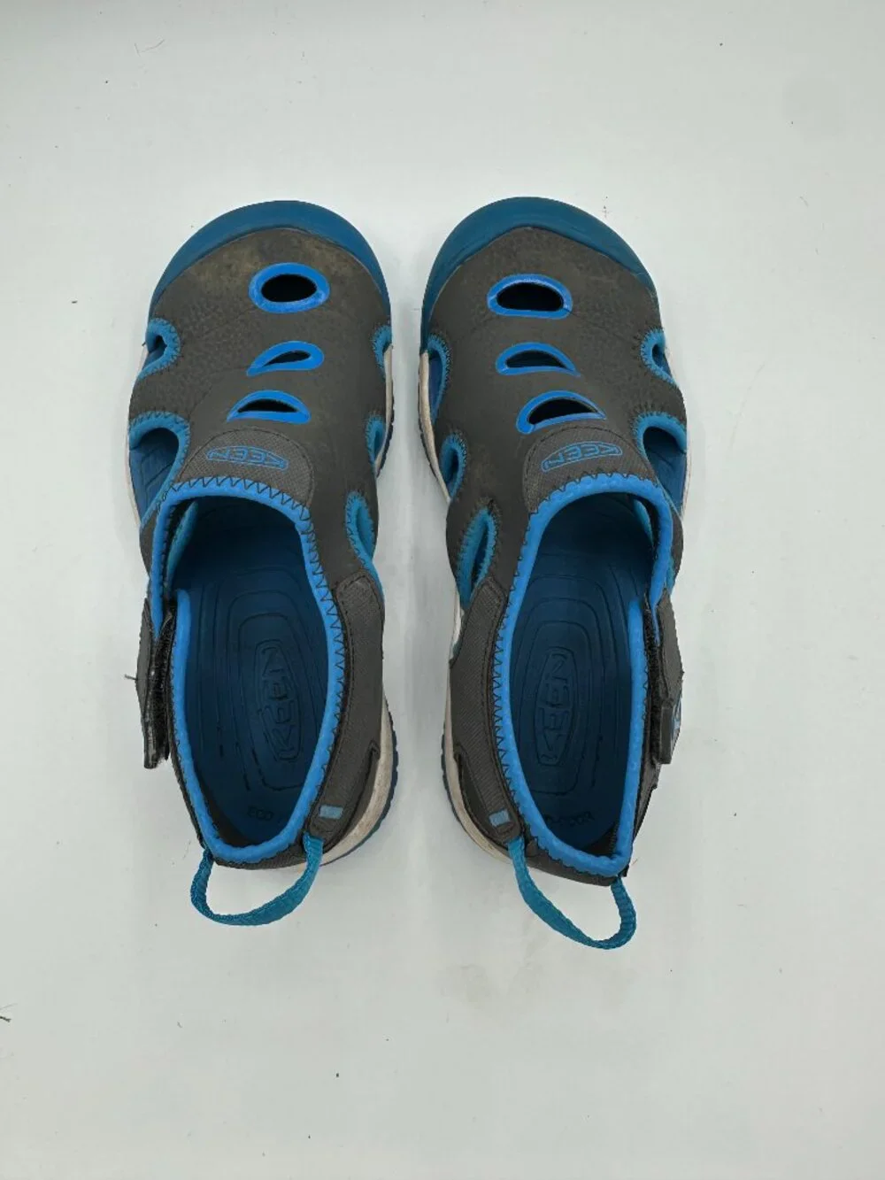 KEEN Kids' Stingray Closed Toe Water Sandals Blue/Grey Size 2